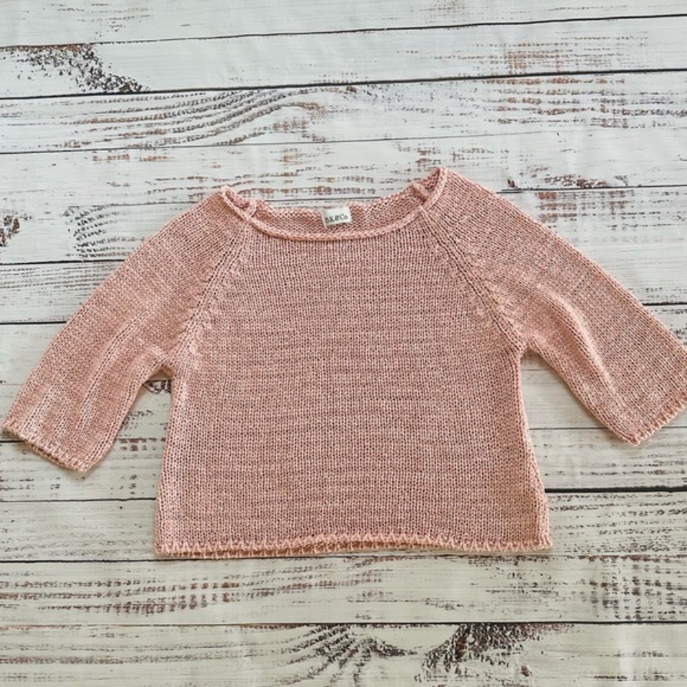 Ladies blush pink knit sweater! Size s